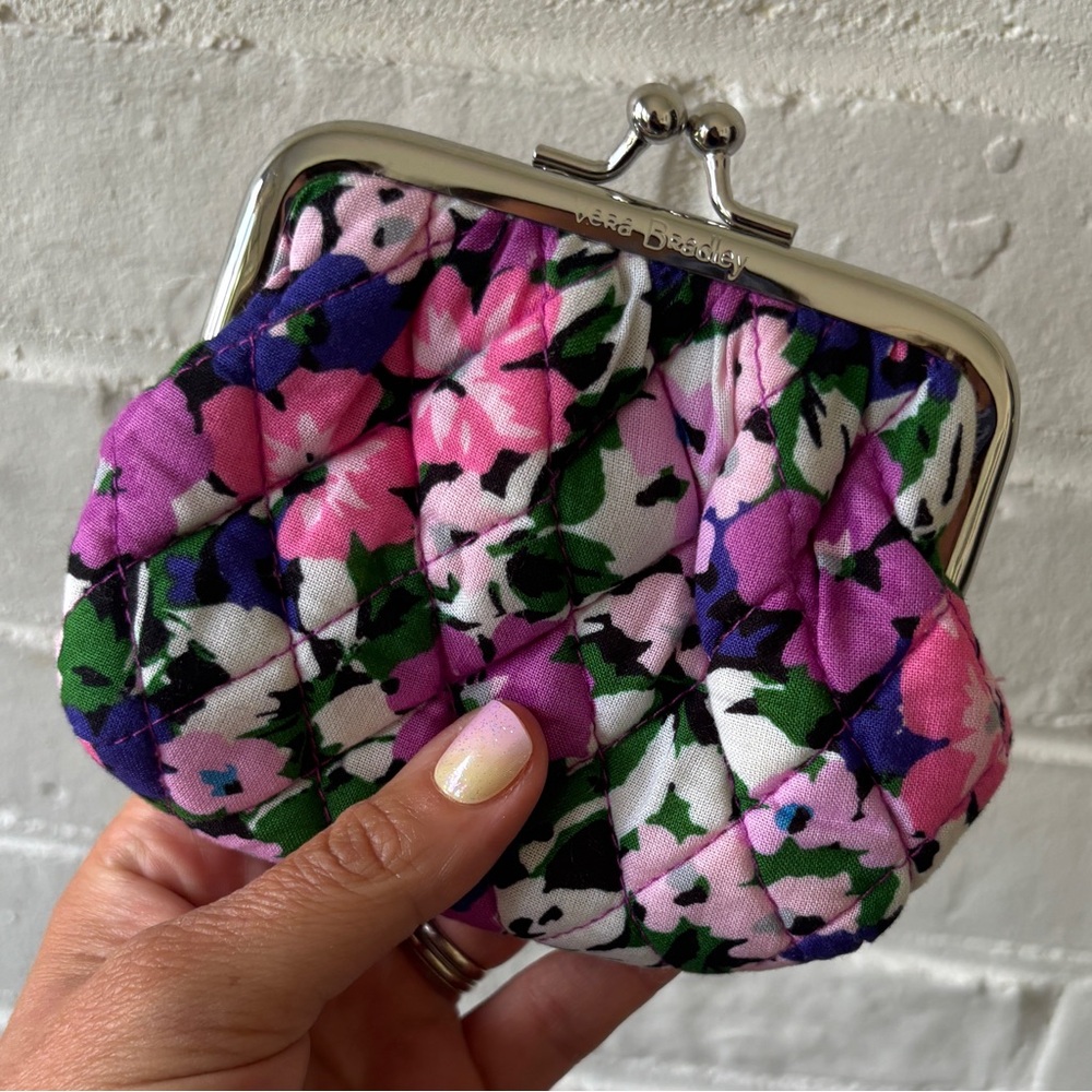Vera Bradley Pink and Purple Floral Wristlet